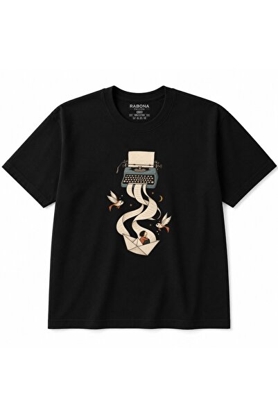 Rabona Fashion Μπλουζάκι με Γραφικό  "Storywriter " και  "Voyage Typewriter &...