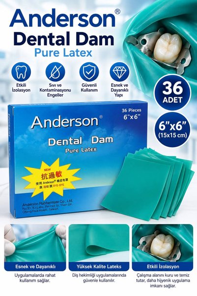 Dental Dam Pure Latex – Diş İzolasyon Örtüsü - 6×6 | 36 Adet