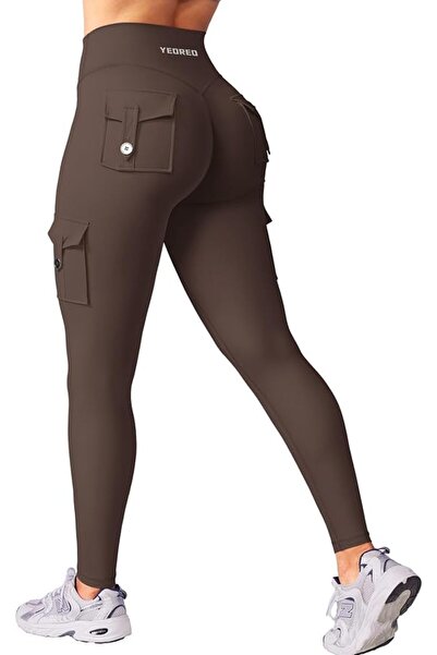 GENERAL YEOREO CoreFlex Workout Cargo Leggings with Pockets for Women Hidden ...