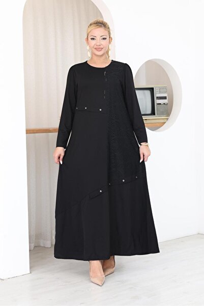 Siyezen Plus Size Lace Detailed Dress