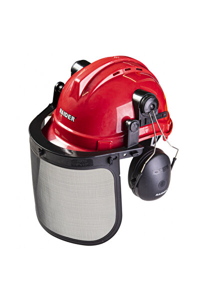 Raider Power Tools Casca de protectie, viziera cu plasa si protectie urechi RD