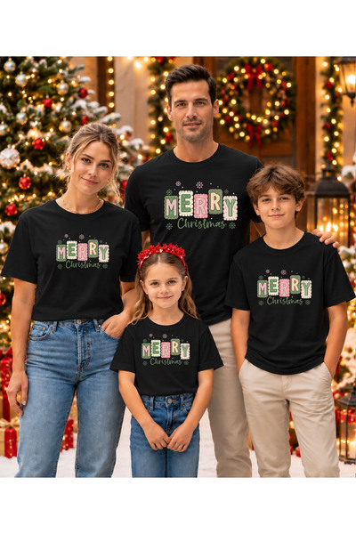 ASELİNDA Merry Christmas Themed T-Shirt-Family Combination T-Shirt (Add Items to Make a Combination)