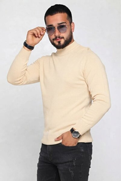 thesunfyre Men's Regular Fit Long Sleeve Half Fisherman Knitwear Sweater Sun111
