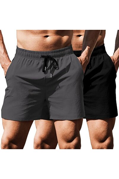 COOFANDY Men's Running Athletic Shorts 5 Inch 2 Pack Gym Workout Shorts Fitte...