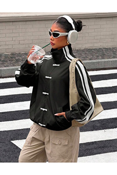 Weekeep Şeritli Trend Unisex Femuarlı Hırka Streetwear Y2K