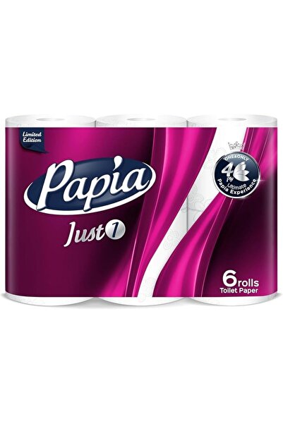 Papia Just One Bath Roll (4 Layers), Pack of 6 Rolls