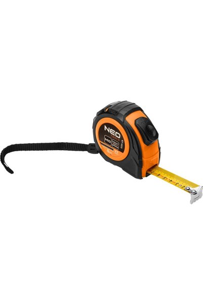 NEO Tools Banda de masurat din otel 5 m x 25 mm, cu blocare automata, doua bu...