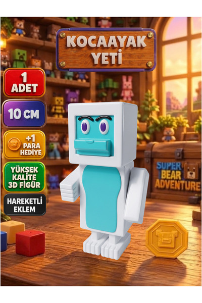 Mentor 3D Store Super Bear Adventure Kocaayak Yeti Süper Ayı Oyuncak