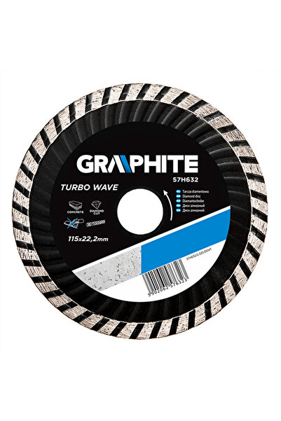 graphite Disc diamantat pentru zidarie 115mm/22,2mm TURBO WAVE 57H632
