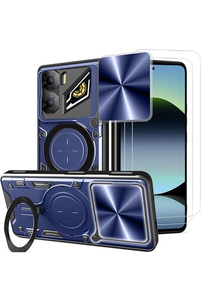 GENERAL غطاء حماية لهاتف ZTE nubia Neo 3 5G مع غطاء منزلق للكاميرا وحامل حلقي...