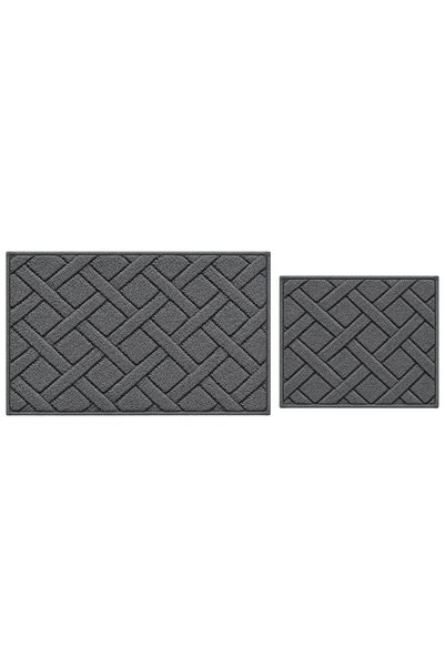Paspas Galerisi Decorative Digital Printed Modern Set of 2 Bath Mats with Non...