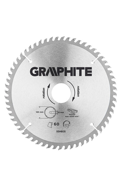 graphite Panza ferastrau circular WIDIA 60 dinti varfuri 180x30mm 55H605