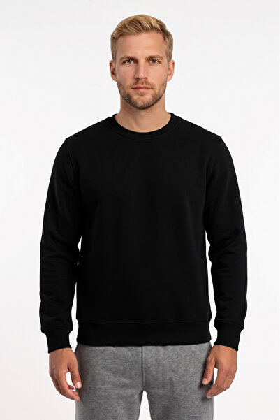 Cottonland Men's Baxter Three-Thread, Shaped, Thick, Regular Cut, O-Neck, Unp...