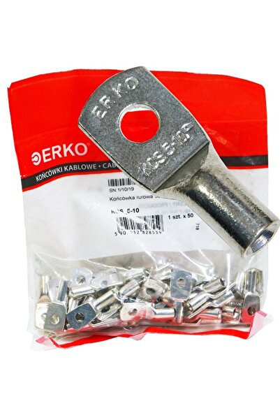 Erko KCS CU 10mm terminal tip inel pentru tub M5 50 bucăți