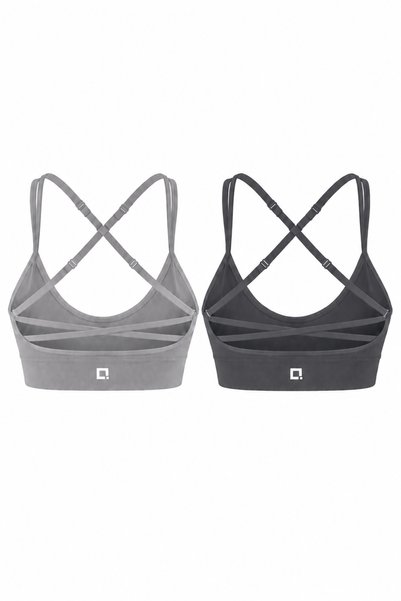 HARSFIT 2-Pack Griba Seamless Fitness & Pilates Sports Bustier Pack