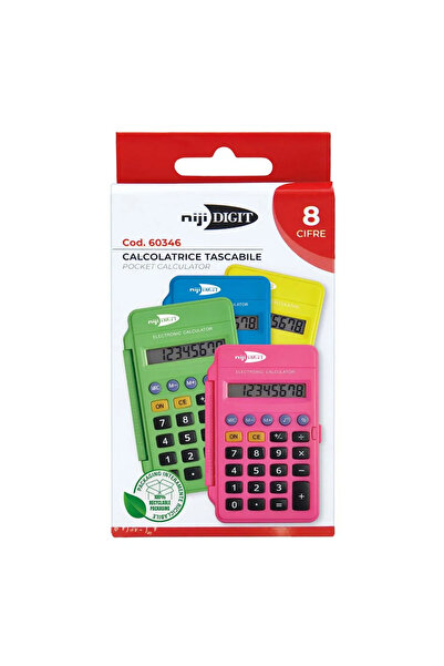 Lebez FLUO Niji Digit Pocket Calculator 60346