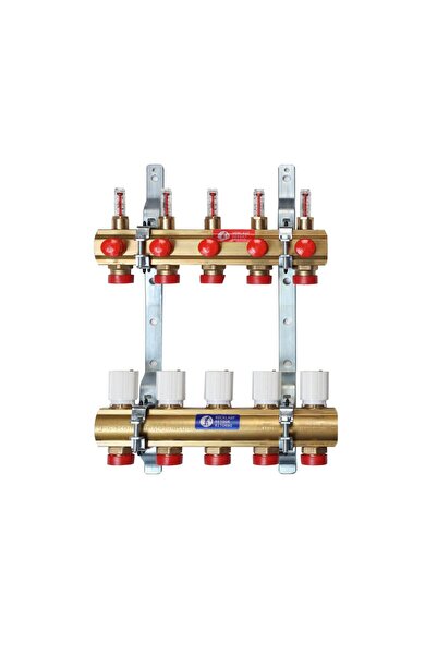 ANTBRO Distribuitor Incalzire in Pardoseala, 9 Cai, 9 Iesiri, Intrare 1" (26x...