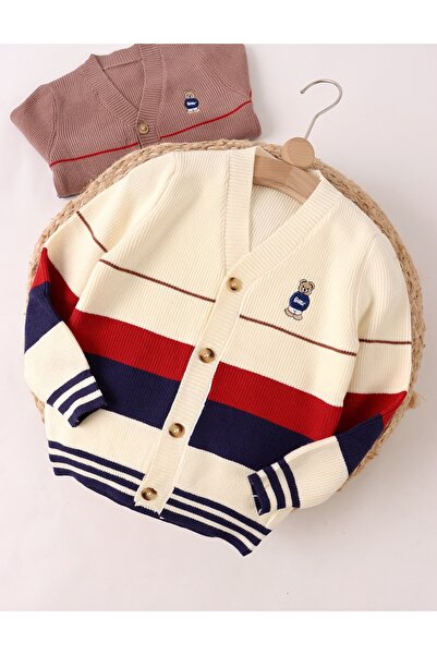 MiniKids Pulover Cool Street Bear, alb