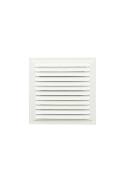 ANTBRO Grila Ventilatie, Metal, 20 x 20 cm, Alba, cu Plasa Anti Insecte, Mont...