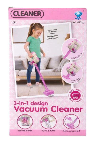 Generic Brand Aspirator vertical de jucărie 3 în 1 cu sunete, plastic