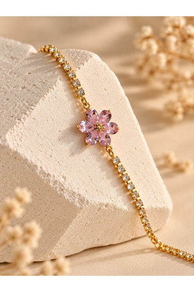Dukkanka Crystal Waterway Flower Bracelet – Women's Bracelet with Colorful St...