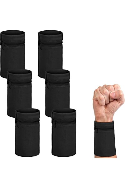 TERRIFI Sports Wrist Wallet Set with Zipper Pockets, Wrist Sweatbands for Coi...