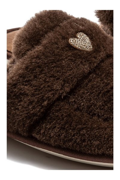 Twigy Mammy Peluş Kadın Ev Terliği Kahverengi 37/41