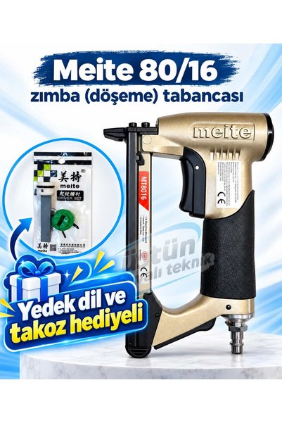 Meite 80/16 Zımba (Döşeme) Tabancası - Yedek Dil ve Takoz Hediyelidir