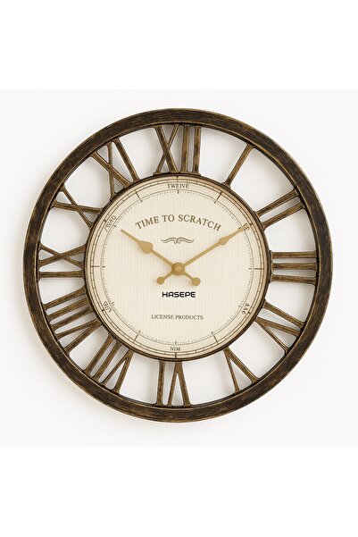 IRO Ceas decorativ de perete 40.6 cm, rama bronz cu cifre romane si indicator...