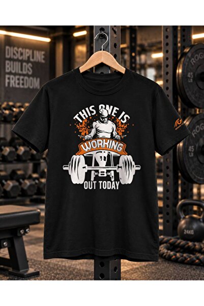 Gem Fitness Erkek Regular Fit Baskılı Spor Tişört