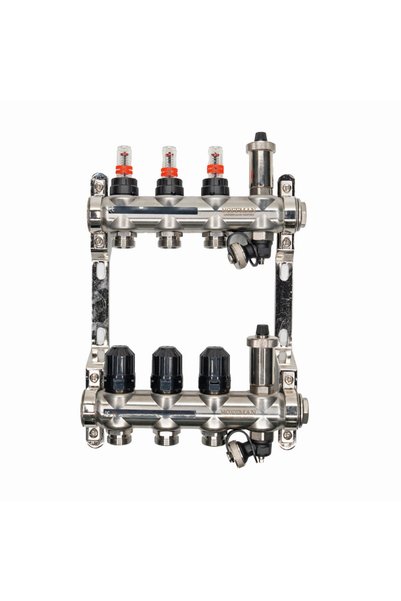 ANTBRO Distribuitor din Inox cu Debitmetru, 3 Cai, 1" x 3/4", Lungime 281 mm,...