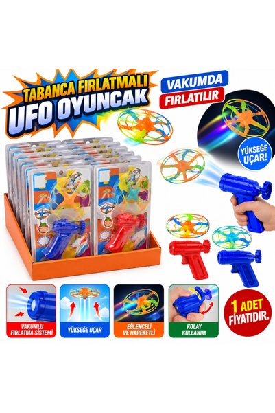 NW NessiWorld DMN0896A VAKUMDA TABANCA FIRLATMALI UFO OYUNCAK 1 ADET FİYATIDIR