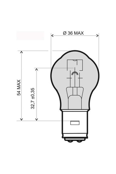 RMS Λάμπα 12V 35/35W BA20D - Λευκό