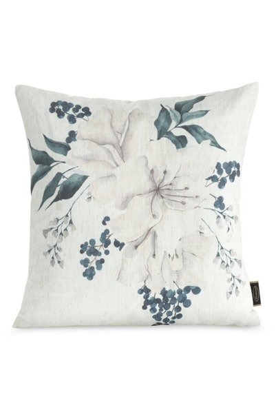 Eurofirany Feta de perna decorativa, Eurofirany, Len 52, alba cu grafit, flor...
