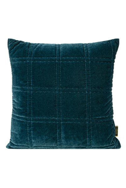 Eurofirany Fata de perna 40x40 Amelia catifea albastru cu model pied-de-cocos