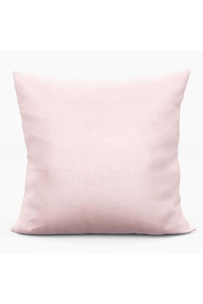 Markizeta Fata de perna decorativa 45x45cm, roz deschis, catifea moale
