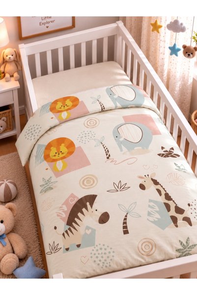 ZIY Collection Kids Series Özel Tasarım Modeller %100 Pamuk Bebek Nevresim Kı...