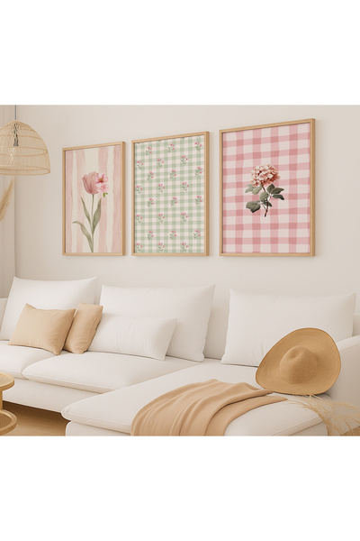 VOBA STORE çiçek temalı çerçeve görünümlü çocuk odası tablosu -267