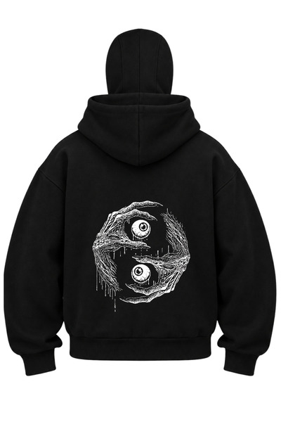 OPPPSSS Cardigan unisex Ninja cu mască de zăpadă, stil gotic tribal, din flee...
