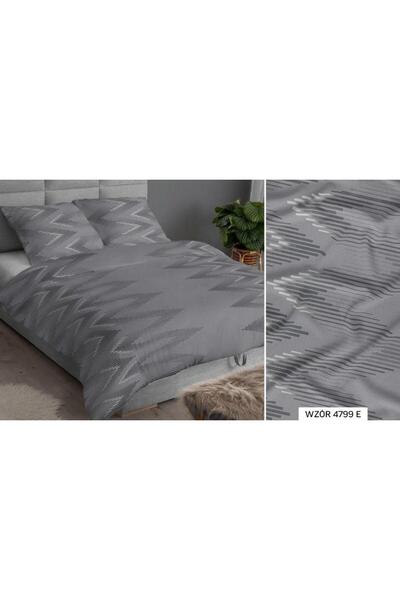 Karo Feta de perna din satin 40x40 geometrie gri cu fermoar 4799 E Satin