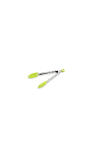 OEM Clește Metalic cu Vârf Silicon Verde Lime 20cm – Prindere Ușoară la Gătit