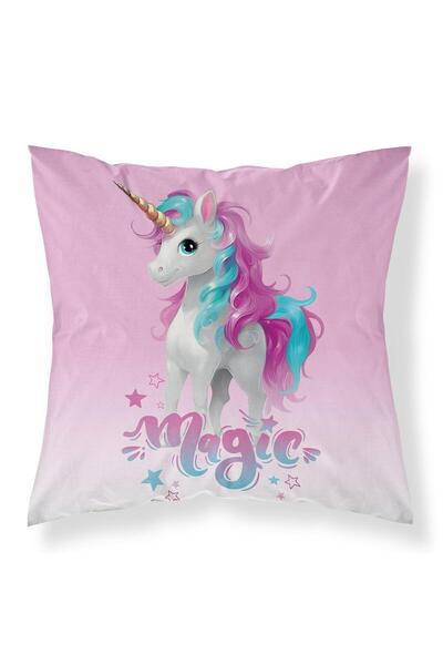 Detexpol Fata de perna 40x40 unicorn „Magic” MF062 A - Fata de perna 3D cu mo...