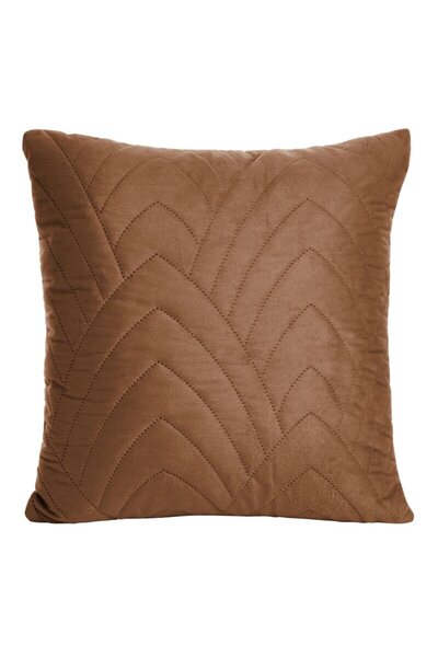 Eurofirany Fata de perna decorativa Luiz, 40x40 cm, caramiziu, material velur