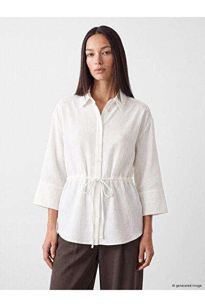 LC Waikiki Alita City Farkıyla Lcw Everyday White Drawstring Oversize Muslin ...