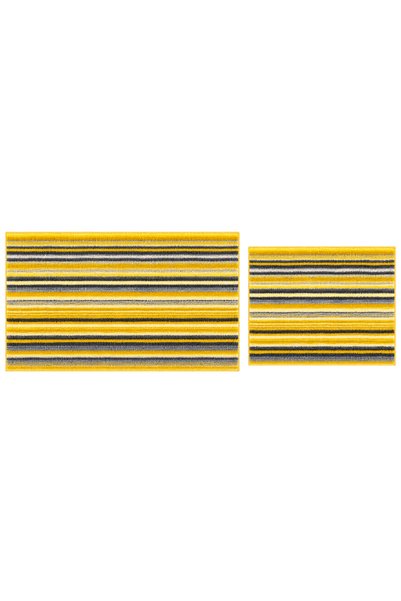 Paspas Galerisi Modern Decorative Non-Slip Base Striped Bath Mat Toilet Set 6...