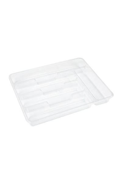 OEM Tavă tacâmuri transparentă 34x27x4,5 cm, 5 compartimente – sertar mai ord...