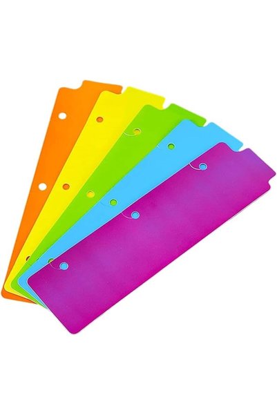 SYOSI 5 Pcs Mini Binder Divider Spiral Snap in Bookmark, 3 Ring Binder Notebo...
