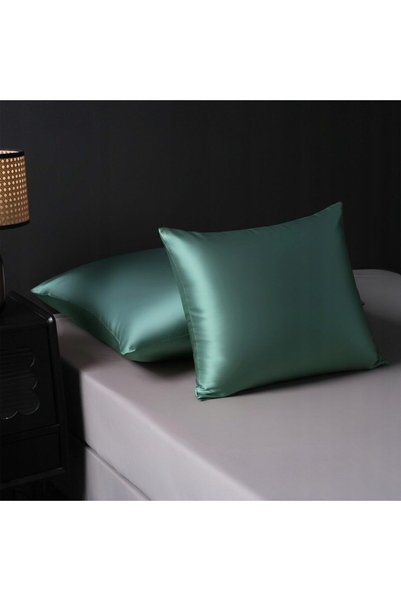 Nitki Fata de perna, Spod Igly i Nitki, 100% matase, 50x70cm, culoare salvie