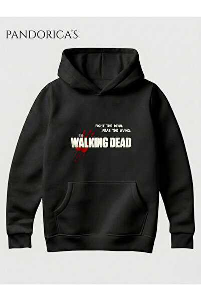 PANDORICA THE WALKING DEAD Design cu litere imprimate, 100% bumbac, 3 fire, h...