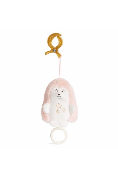 Amek Toys Arici de pluș muzical pentru bebeluși, 14 cm - Roz